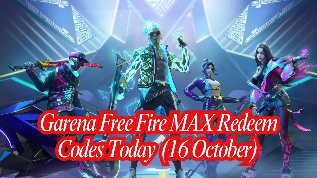 Free Fire MAX Redeem Codes Today (16 October)